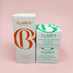 Clark’s Botanicals Skincare Bundle Exfoliating Peel Mask Moisturizer